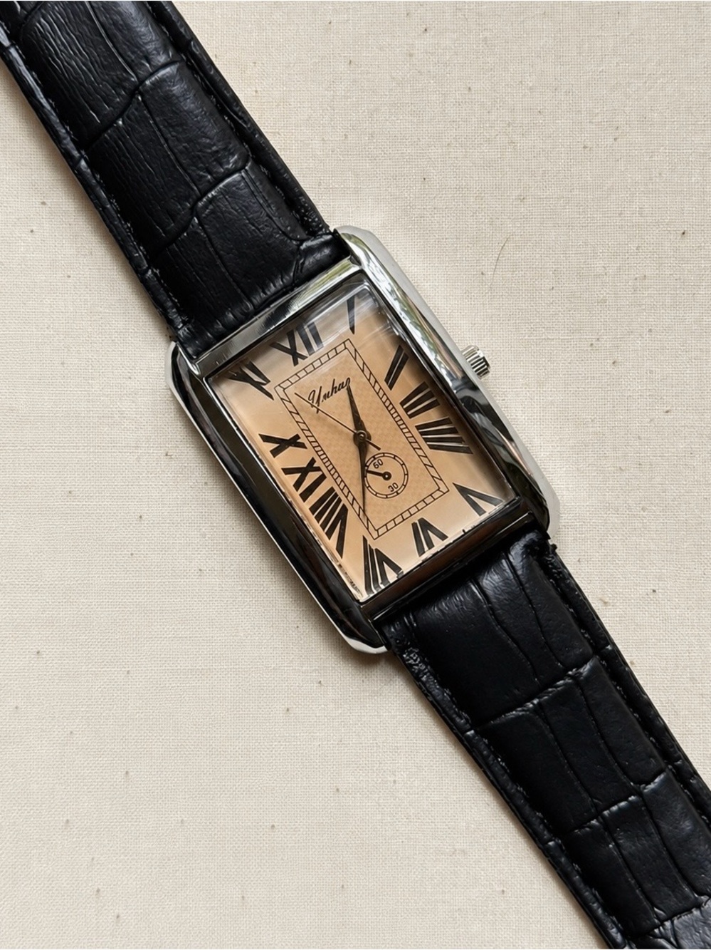 leather watch classy rich black luxury clock watch